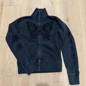 Lucky Brand Black Jacket with Butterfly Design